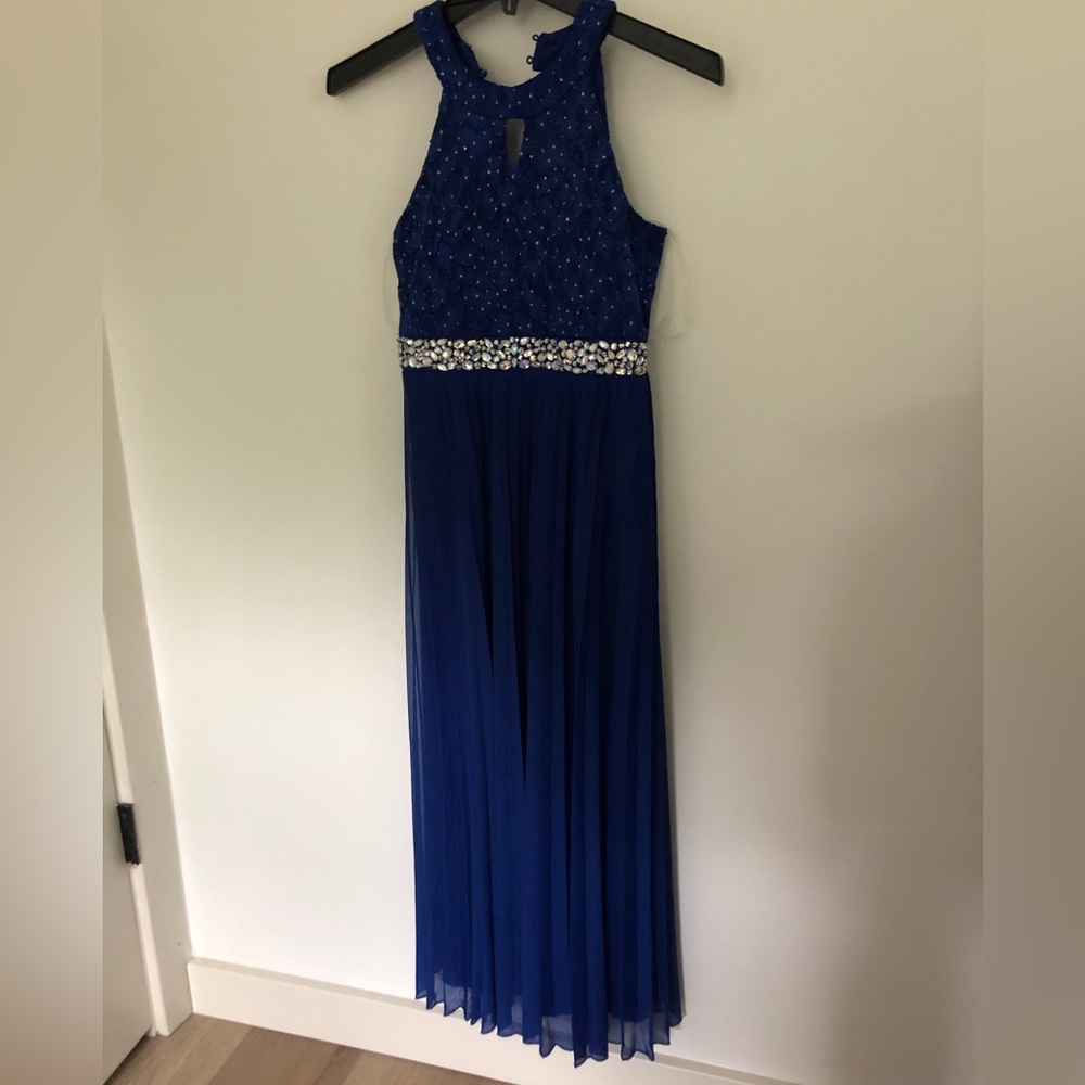 Blue sparkly maxi dress